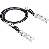 10Gtek SFP+ DAC Twinax Cable, 10G SFP+ to SFP+ Direct Attach Copper Patch Passive Cable for Cisco SFP-H10GB-CU1M, Meraki MA-CBL-TA-1M, Ubiquiti UniF, D-Link, Fortinet, 1-Meter(3.3ft)