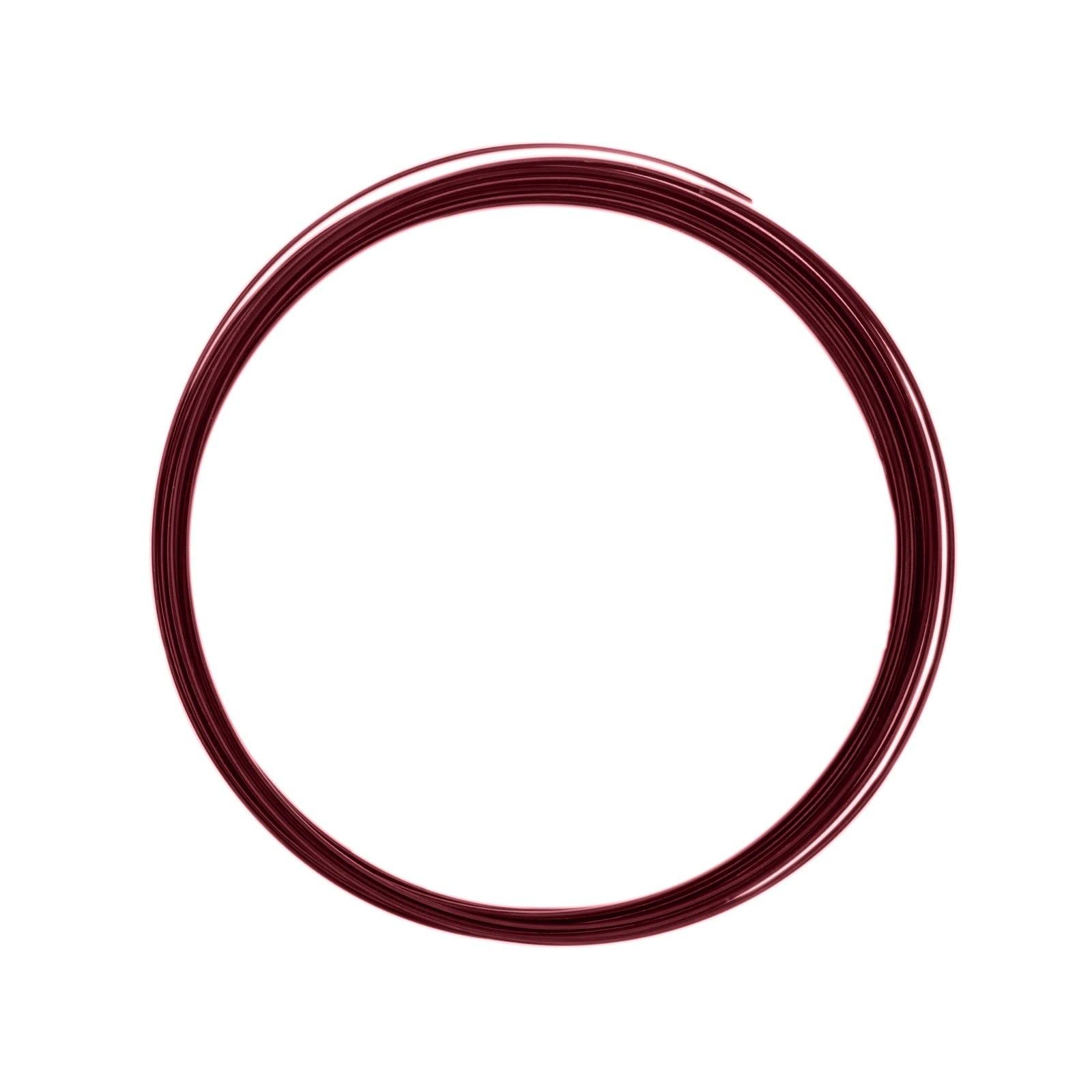 Vaessen Creative Aluminium Craft Wire Flat 0.2" (5 mm) x 0.04" (1 mm) x 0.14" (3,5 mm) Oxblood (Red) - Flexible Metallic Wire for Crafting, Flower Arranging, Jewellery Making and Modelling