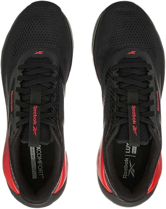 Zapatillas Unisex Flex Trainer, Color Negro/Gris/Rojo Deportivo, Talla 43 EU