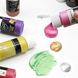Artecho Metallic Acrylic Paint Set 12 Colors 2 oz 59 ml for Various Surfaces view 5