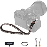 PGYTECH Camera Wrist Strap Slim Trendy Style, Adjustable Quick Release Anti-Drop Braided Rope Camera Hand Strap Holds 55.1lb for Fujifilm/Sony/Nikon/Canon Camera/Phone for Photographers,Twilight Black