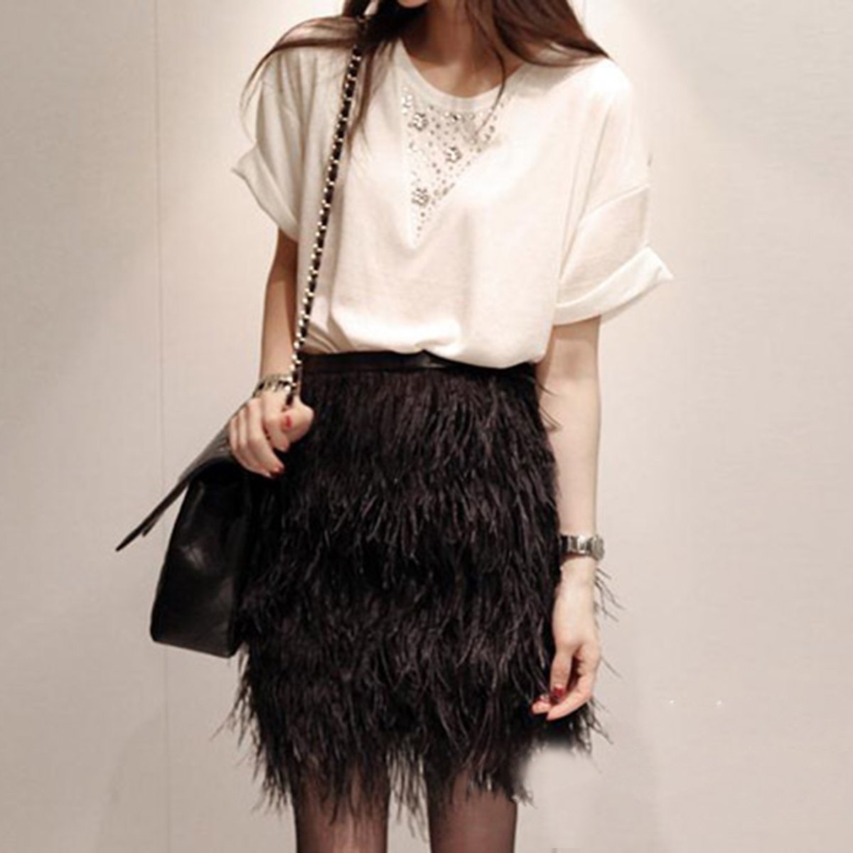 Frangia Di Rifinitura Di Piume, 1 Metro Di Piume Di Struzzo Rifiniture - Foto 6