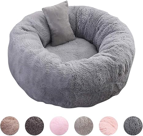 Ivyshion Panier Rond Pour Chat Chien Maison Chat En Peluche Douce Et Confortable Lit Pour Chaton Avec Petit Coussin Portable Respirant Pour Dormir En Hiver Pour Chiots De Chats Amazon Fr Animalerie