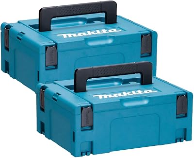 Makita 821550-0 MakPac Type 2 Stacking Case 396x296x157mm Twin Pack Tool Box