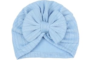 Baby Winter Beanie Hat Soft Bow Breathable Turban Cap for Infant Boys Girls 0-24 Months Baby Essentials Shower Cap