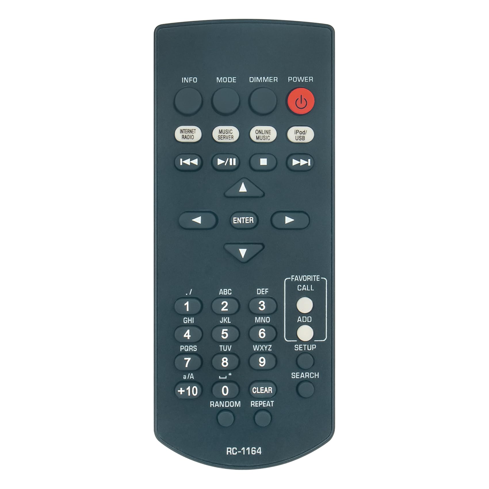 AULCMEET RC-1164 Remote Control Replace fit for Denon Music Server Player DNP-F109 D-F109C D-F109N DCD-F109