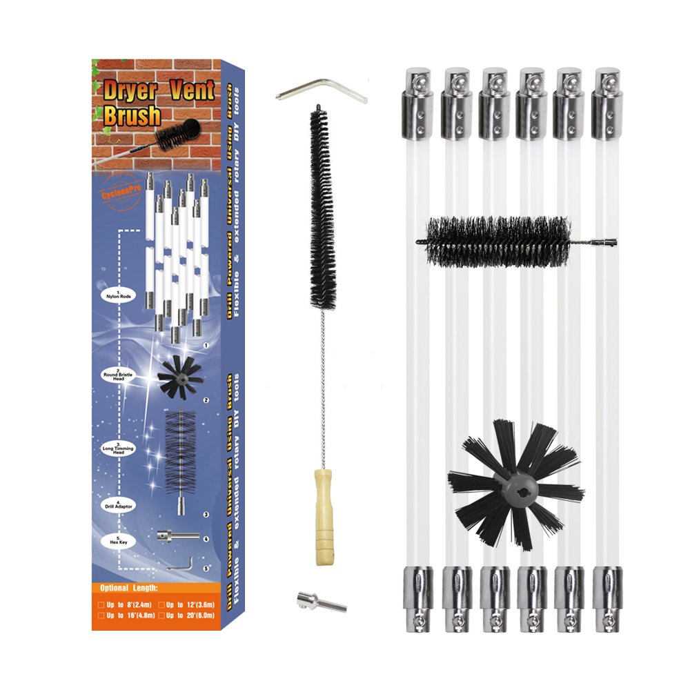 Dryer Vent Cleaner Kit 30 inch Flexible Dryer Lint Brush