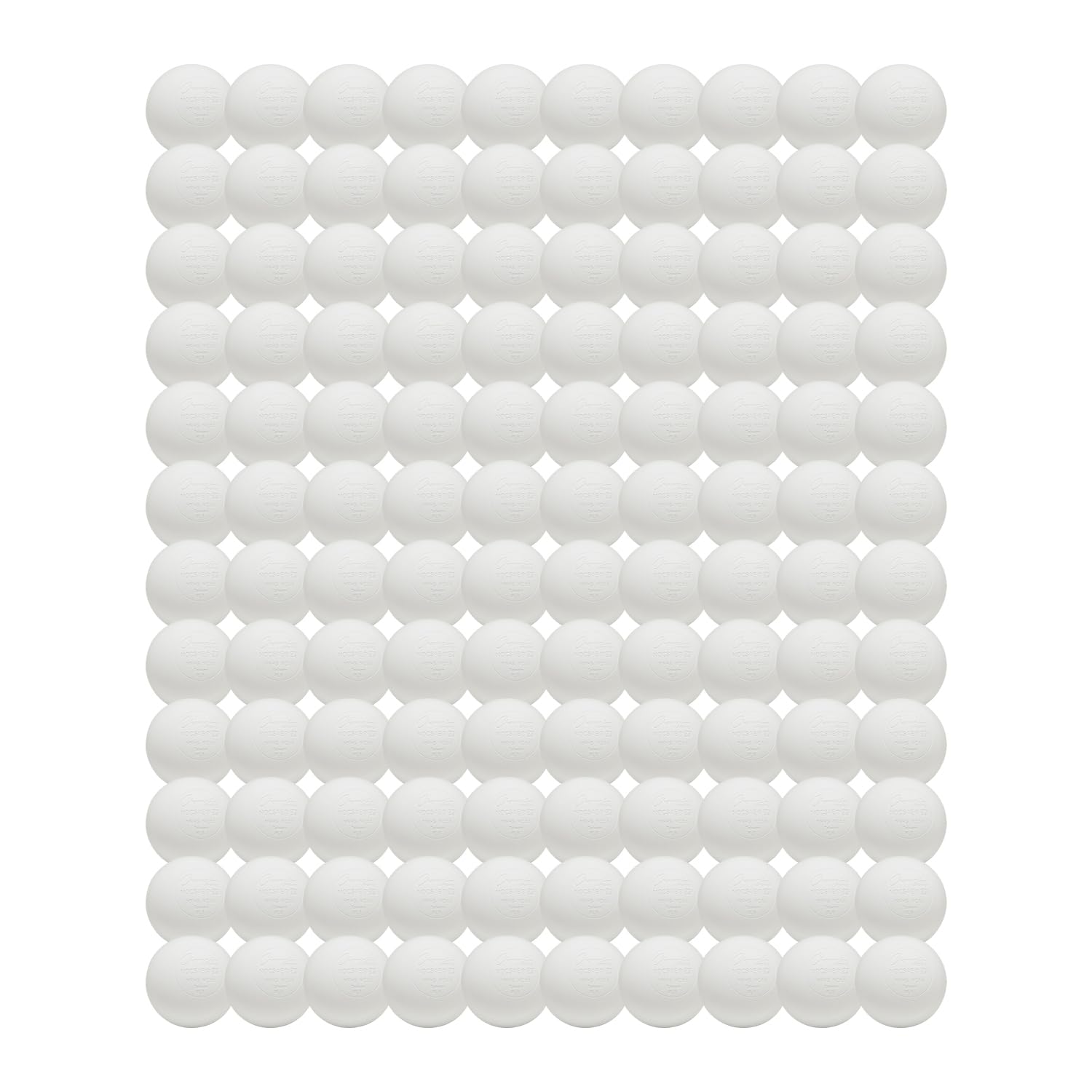 Champion Sports Lacrosse Balls: Official Size Sporting Goods Equipment for Professional, College & Grade School Games, Practices & Recreation - NCAA, NFHS and SEI Certified - 120-Pack - White Image