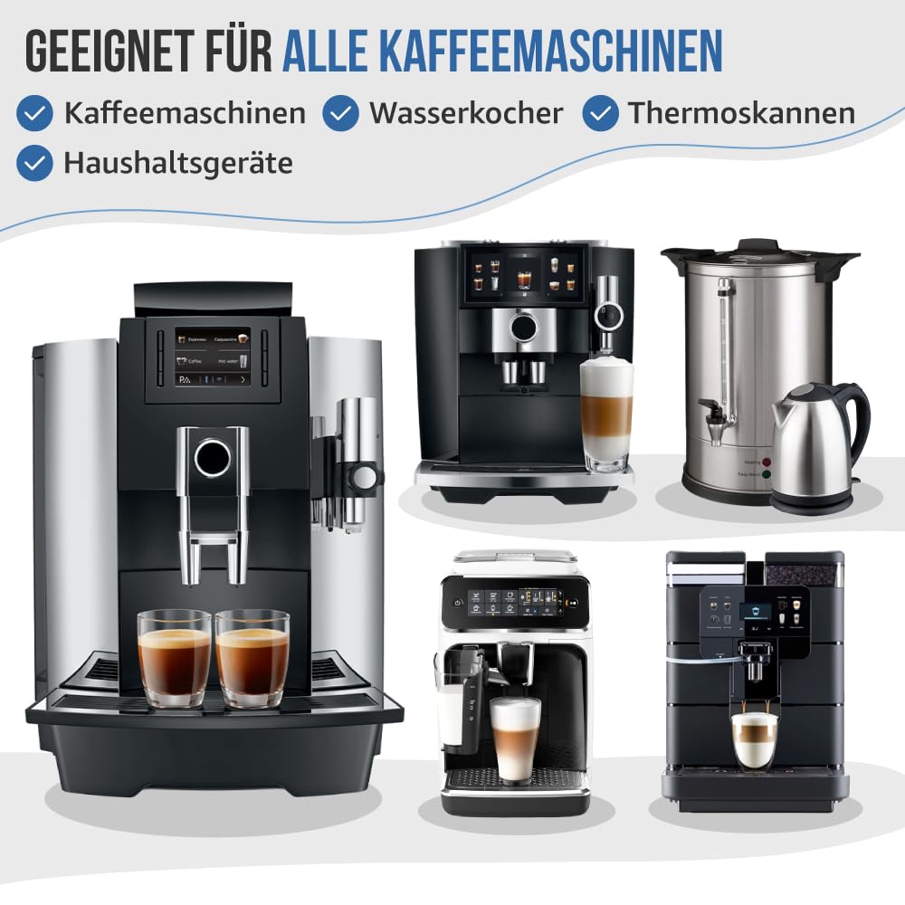 Caffenu Universal Entkalkungstabletten Kaffeevollautomat Kompatibel mit Bosch, Jura, Siemens & Melitta - 6x9g - Entkalker Kaffeemaschine für Heißeren Kaffee & Verlängerte Lebensdauer 7