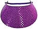 Purple Sequin Lightweight Foam Visor Hat with Coil, Comfortable, No Headache, Made in USA