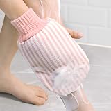 Omenluck 2Pcs Shower Gloves Rubbing Towel Back Brush Scrubber Bathing Sponges view 5