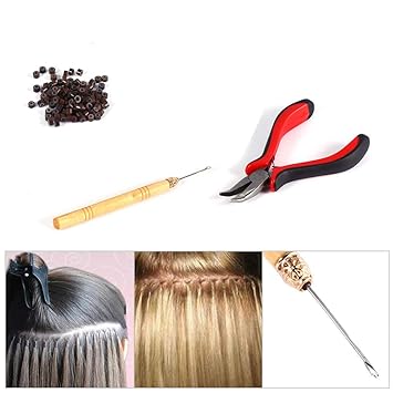 Ritzkart Micro Hair Extension Tool 100 Pc Micro Ring Hook Needle