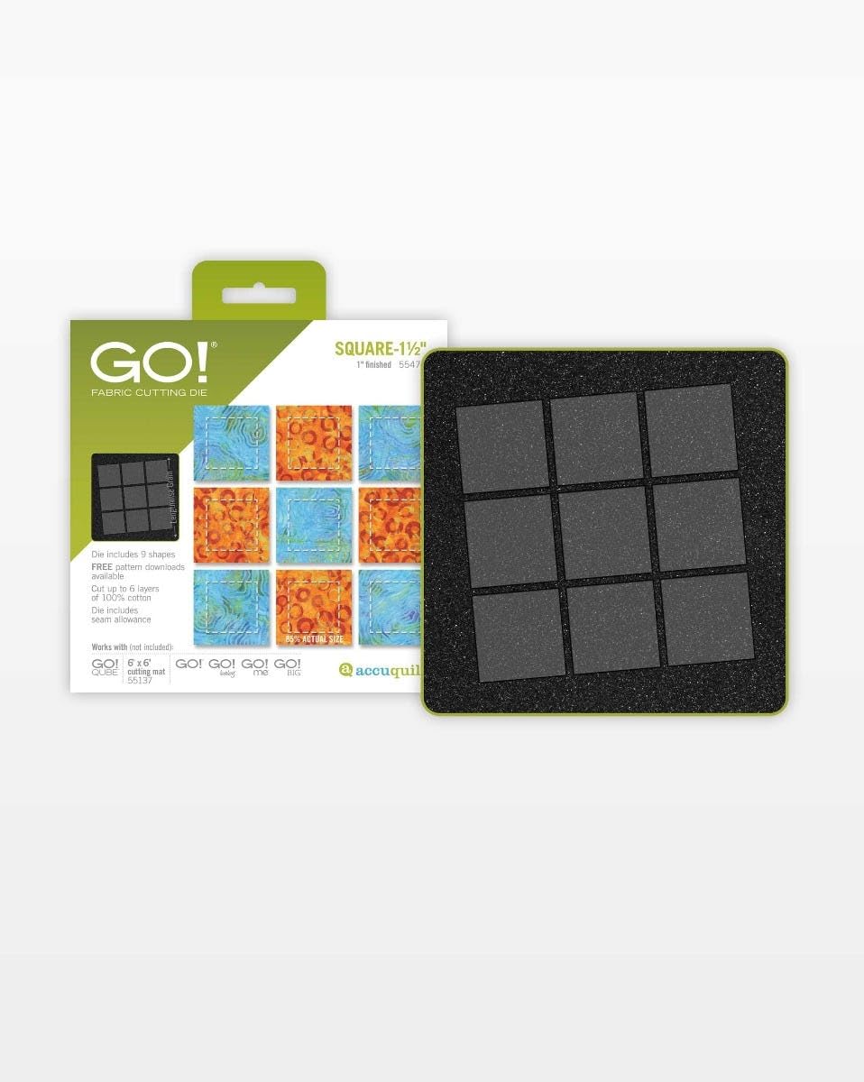 Accuquilt 55470 Fabric Punch, Green/Grey, 6 x 6 Inches