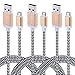 iSeeker Micro USB Cable High Speed 6.6ft/2m Nylon Braided Charging Cord USB 2.0 A Male to Micro B Sync and Charge Cable for Samsung, HTC, LG, Android and More[3-Pack]