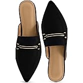 Alicegana Mules for Women Dressy Flats: Comfortable Pointed Toe Slingback Flats Business Casual Slip On Shoes Backless Loafers