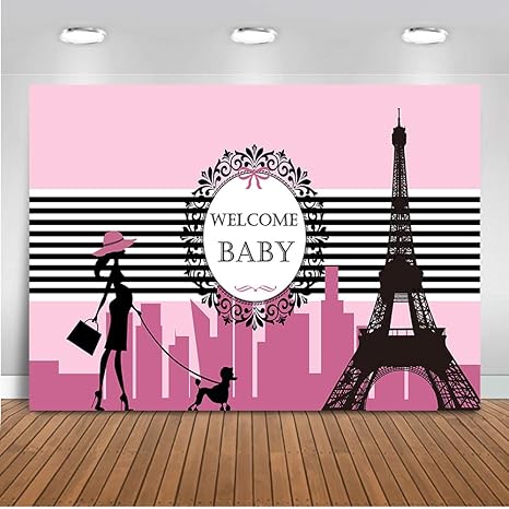 Amazon Com Mehofoto Paris Baby Shower Backdrop Pink Paris Themed Amazon Com Mehofoto Paris Baby Shower Backdrop Pink Paris Themed