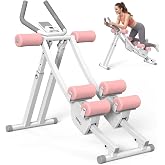 DERACY Dual Track Ab Workout Equipment, Adjustable Ab Trainer Machine, Full Body Workout Equipment for Home Gym, Foldable Waist Trainer Suitable for Beginners and Professionals