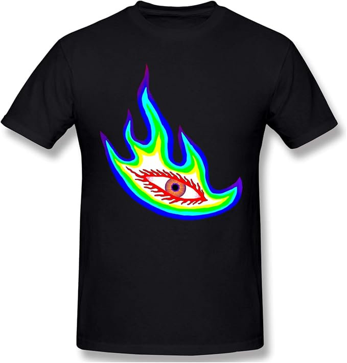 Vintage Tool Band Colorful Eye Men's Casual Round Neck