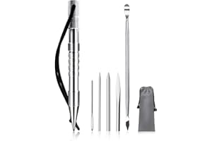 WILDAIR Marlin Spike with 6 Lacing Needles/Fids for Paracord or Leather Work Paracord FID Set Paracord Lacing Stitching Needl