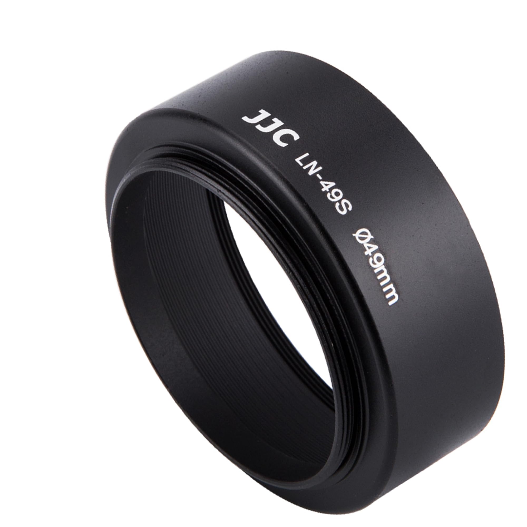 JJC 49mm Screw-in Standard Metal Lens Hood Univeral for 49mm Thread Lens, as for Canon EF 50mm f/1.8 STM, Sony E 50mm f1.8 OSS, Sony E 35mm f/1.8 OSS
