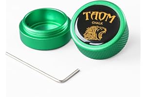 BANLY TAOM Round Shaped Pool Chalk Holder, Portable Pool Chalk Cubes, Magnetic Mini Chalk Holder Pool Billiards, Pool Cue Chalk Case Container Box for Billiard Cue Tip Tool Pool Table Snooker Accessories