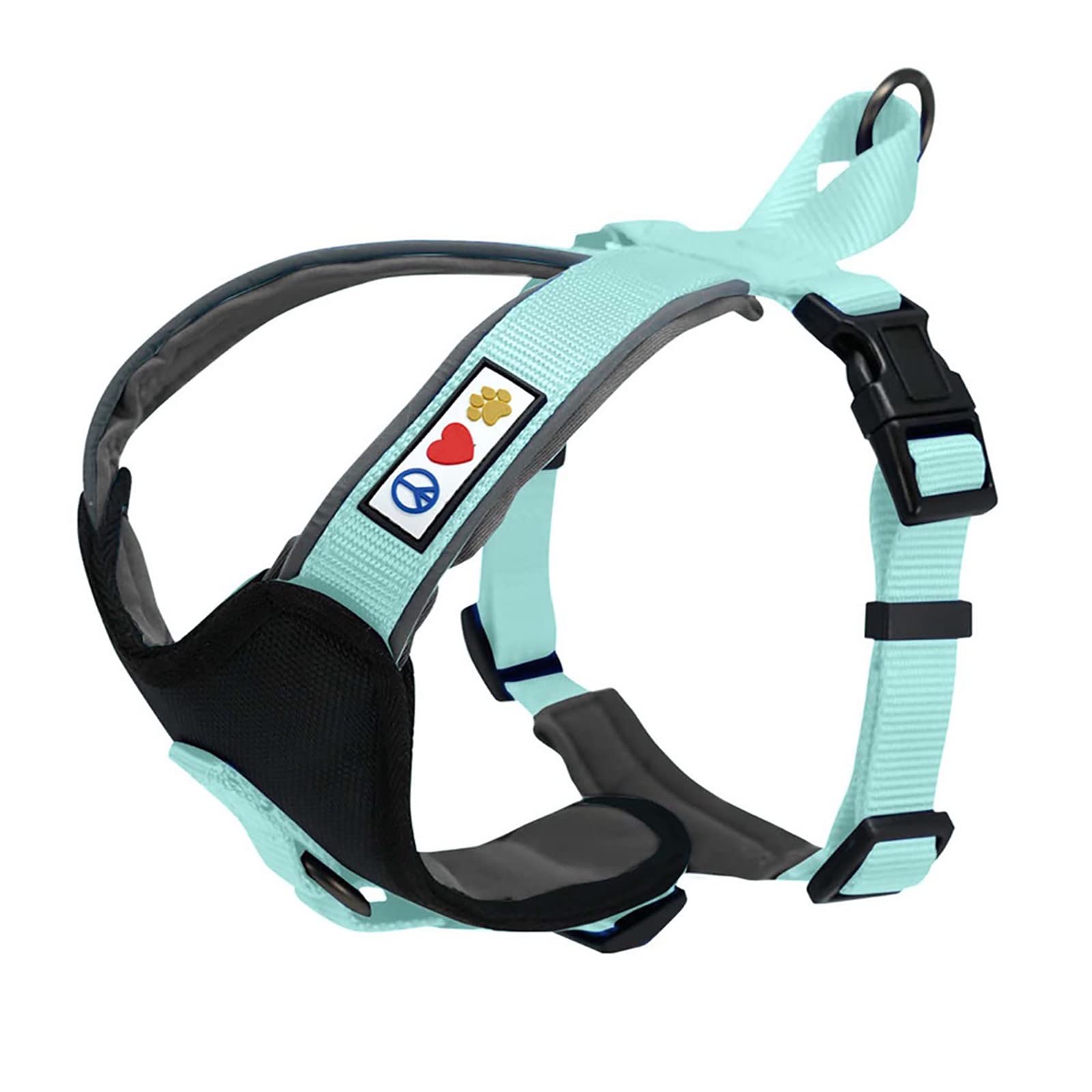Pawtitas Pet Accessories Adjustable Padded Reflective Dog Harness, Step In Or Vest Harness, Comfort Control Walk, Puppy Trainer, Reduces Pull Tugging, Choking XS Extra Small Teal โ image 1