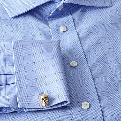 Deakin and Francis Yellow Gold Plated Skull Cufflinks