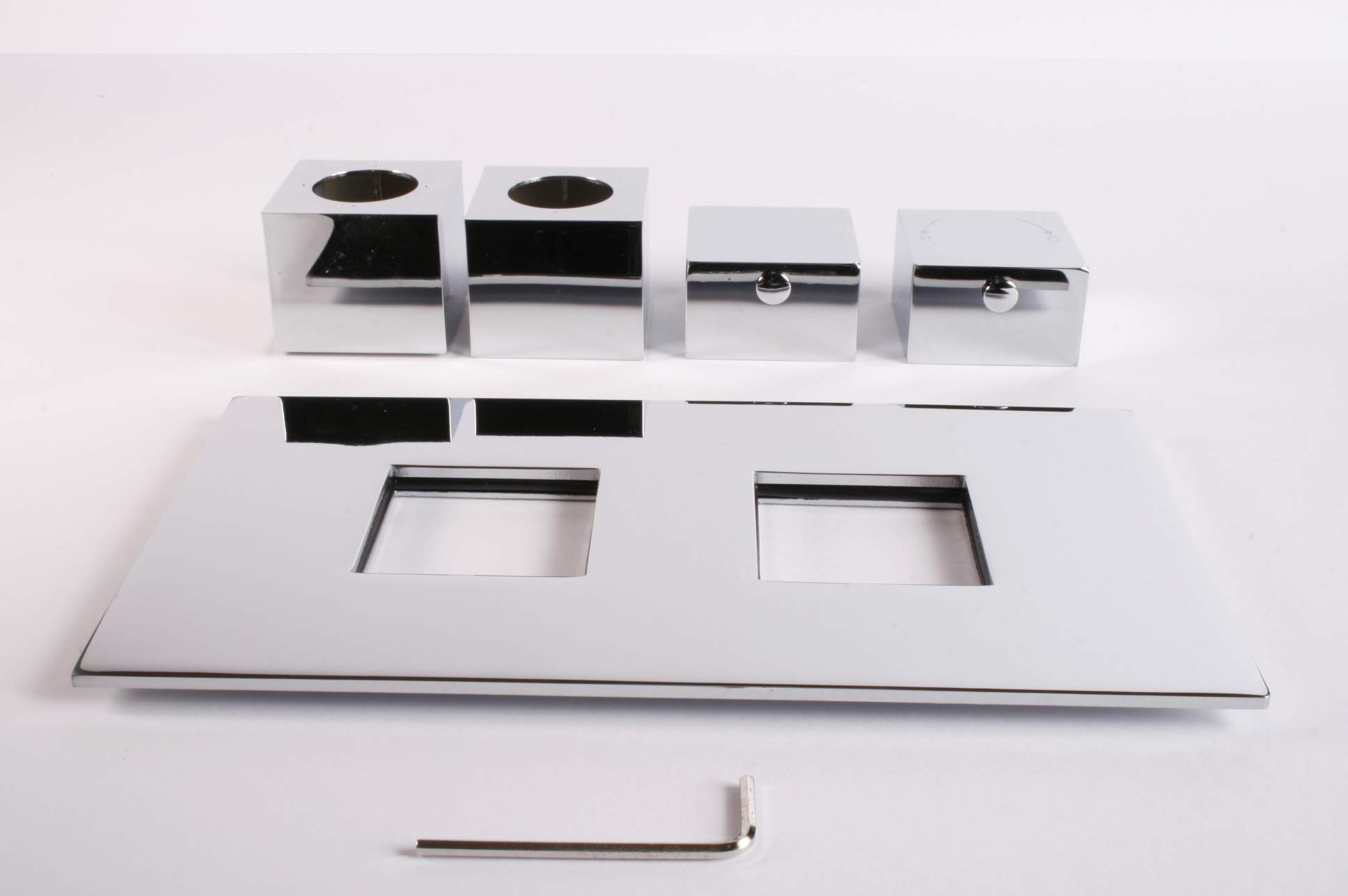 Square Handle and Concealing Plate Set