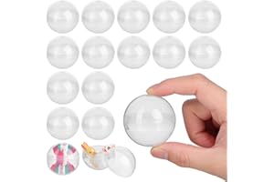 JECOMPRIS Capsule Vending Machine Round 50 pcs Bulk Clear Container Easter Party Favors Basket Stuffers