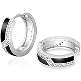 KRKC Hoop Earrings for Men S925 Sterling Silver Hypoallergenic Hoop Earrings, 14K Gold Plating Round Circle Earrings For Men Women