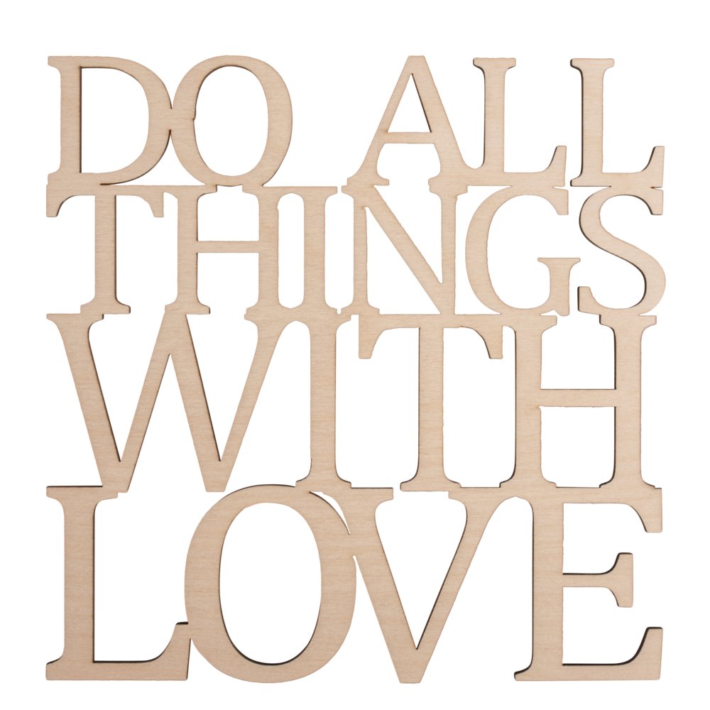Rayher 46313000 Wood.letters "Do all things...", FSC100%