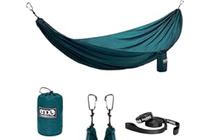 ENO TravelNest Hammock & Straps Combo - Portable Hiking and Camping Hammock with Straps Included - Travel Hammock for Camping, Hiking, Backpacking, a Festival, or The Beach - Marine