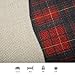 Cotton Linen Fjfz Home Decorative Throw Pillow Case Cushion Cover for Sofa Couch Winter Bear, Scottish Plaid, Red, 18