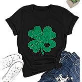 St. Patrick Day Shirt Women Irish Shamrock Shirts Patrick Clover Tshirt Shenanigans Lucky Tops