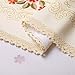 Wewoch Decorative Red Floral Print Lace Water Resistant Tablecloth Wrinkle Free and Stain Resistant Fabric Tablecloths for Kitchen Room 60 Inch by 120 Inch