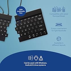 R-Go Split Keyboard, Scissors Mechanism, Anti