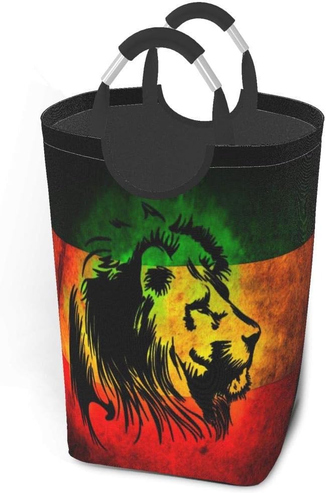 mallcentral-EU Cesta de lavandería con Bandera de león jamaicano Cesto