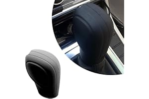 awlbed Pack-2 Car Shift Knob Protective Cover, Silicone Tightly Wrapped Anti-Slip and Dust-Proof Decoration, Side Opening Design Gear Lever Cover, Universal for Automatic Transmission Cars (Black)