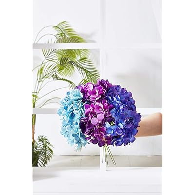 Buy Kislohum Hydrangea Silk Flower Heads 10 Royal Blue Artificial Hydrangea Silk Flowers Head For Wedding Centerpieces Bouquets Diy Floral Decor Home Decoration With Long Stems Online In Indonesia B07r9vsr2m