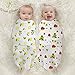 KloudBambu Muslin Swaddle Receiving Blankets, Strawberry Lemon, Extra Large Unisex Breathable Ultra Soft, Baby Registry Essentials