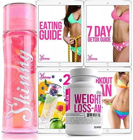Skinny Bunny Quick Weight Loss Supplement Bundle for Women, Shred Pounds, Burn Fat, Clinically Studied Ingredients (Pink Skinny)