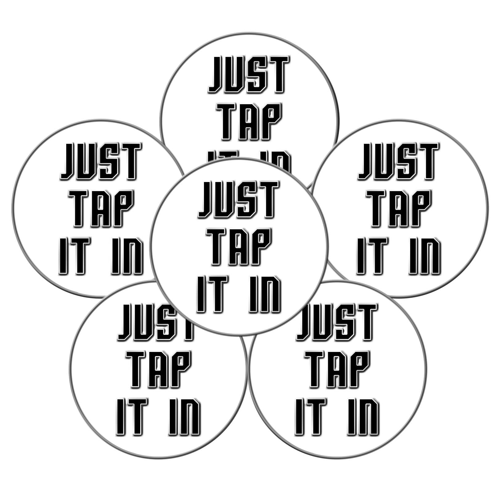 FINGER TEN Golf Ball Marker for Ladies Men Value 6 Pack, Golf Accessories Ballmarker Magnetic fit Golf Divot Tools Hat (Just White)