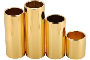 4pcs Guitar Slide, Electric Guitar Metal Slide Bar Guitars String Slides Golden