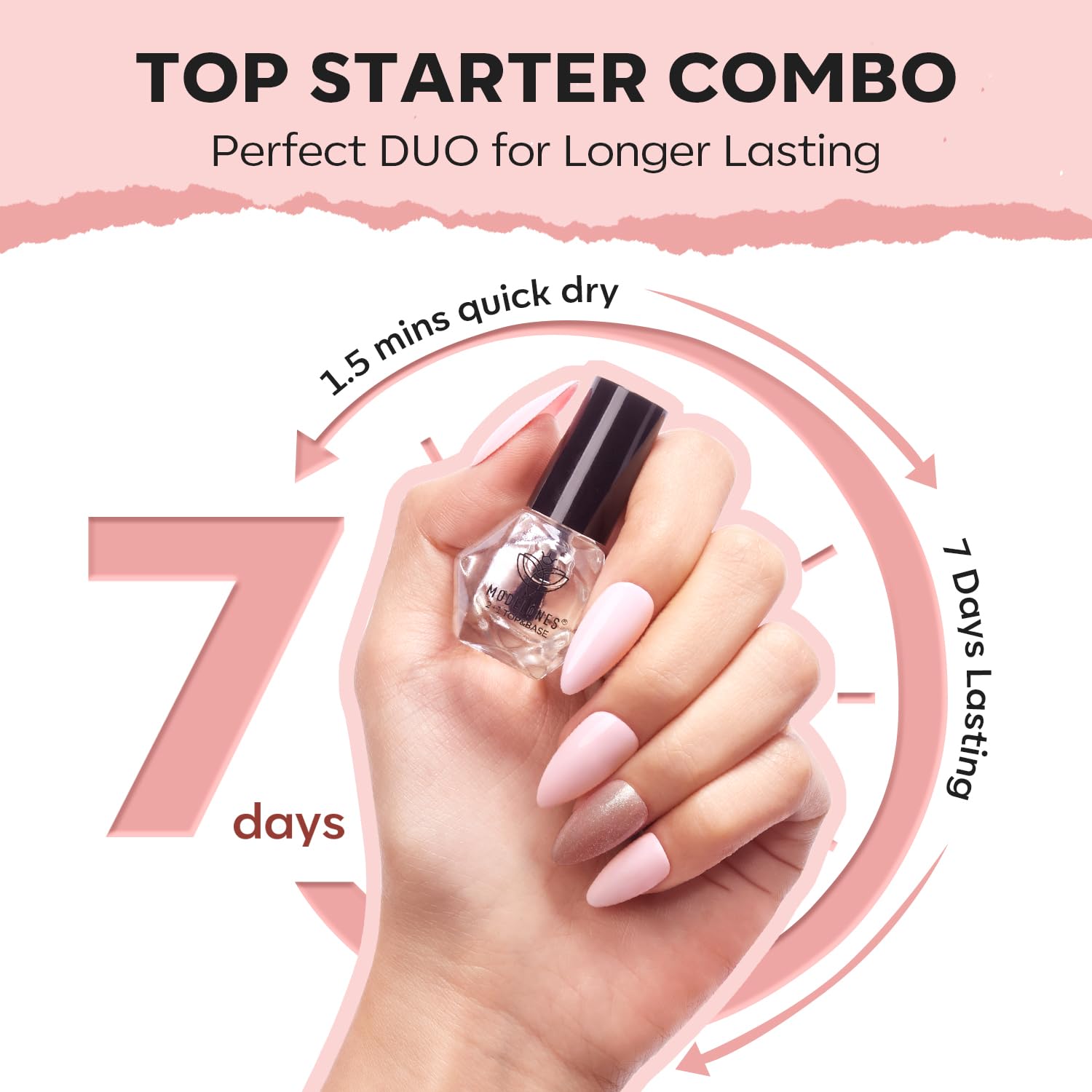 modelones Nail Polish Set 3 Colors Brown Glitter Mini Nail Polish Kit with Top and Base Coat & Remover Pad Fall Winter Nail Polish Finger Nail Polish Bulk Manicure Diy Nail Art Salon Home - Image 5