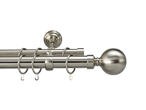 Your Home Online Designer Metal Double Curtain Pole Day Night