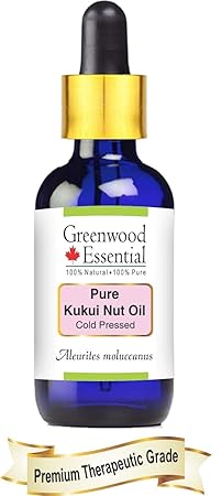 Greenwood Essential Pure Kukui Nut Oil, Aleurites Moluccanus, 30 ml