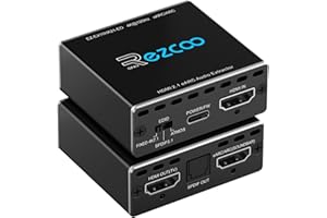 ROFAVEZCO 4K@120Hz HDMI 2.1 eARC Audio Extractor 1 in 1 Out Support VRR ALLM HDCP2.3 ARC eARC HDR CEC SPDlF Optical Audio Out Digital EDID for PS5 Xbox NVIDIA AMD