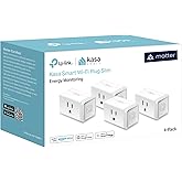 Kasa Matter Smart Plug w/ Energy Monitoring, Compact Design, 15A/1800W Max, Super Easy Setup, Works with Apple Home, Alexa & 
