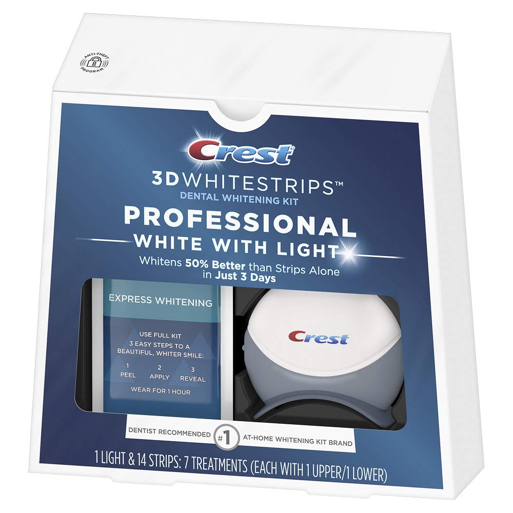 Crest 3D Whitestrips Professional White with Light Teeth Whitening Kit, 7 Treatments, 7Count: Grocery & Gourmet Food