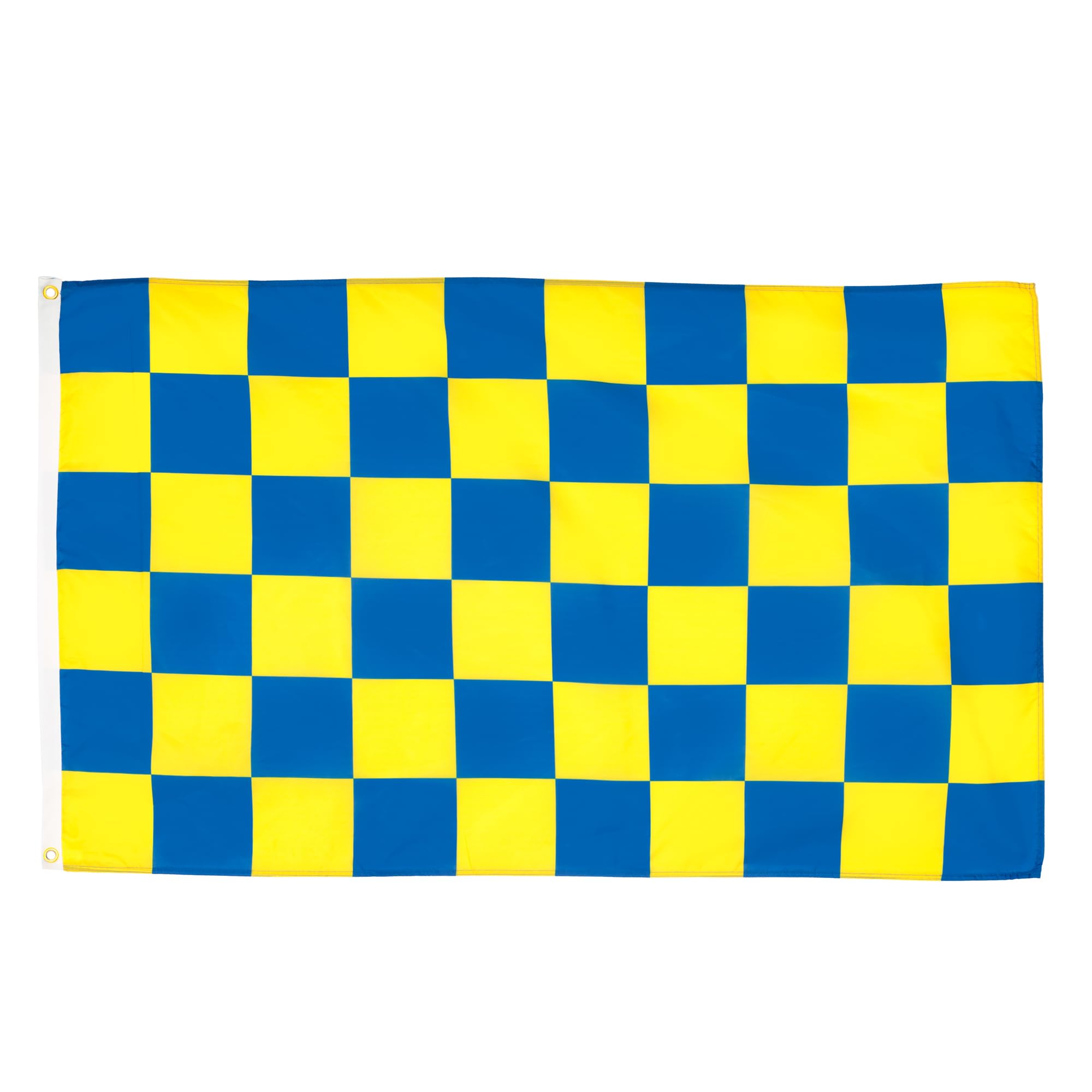 AZ FLAG - Blue And Yellow Check Flag - 2x3 Ft - 100D Polyester Checkered Racing Banner with Two Metal Grommets - Fade Resistant - Vivid Colors - 2' x 3' Feet - 90x60 Cm